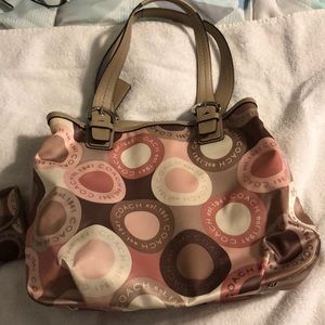 Coach purse and matching wallet